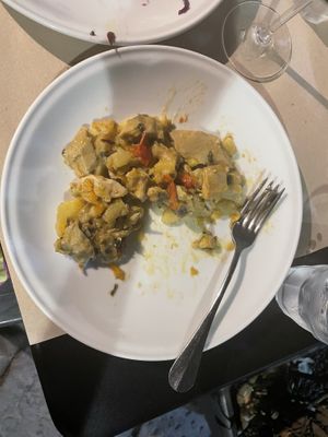 Pulled seitan with potatoes and vegetables   at La Cucina Dei Colori in Catania