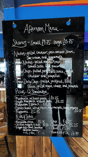 Afternoon menu  at Blue Bar in Porthtowan
