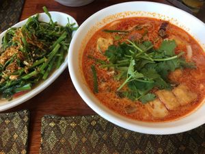 Tom yum soup was the best we’ve tried! Not too sweet, not too salty, not too spicy. Perfection.  at Pad Thai Siam in Jeju