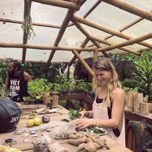 Our garden at Yay Sustainable Restaurant in Magdalena