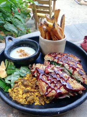 Emparedado de queso (my favorite!) at Yay Sustainable Restaurant in Magdalena