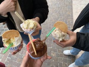🍓🍫🌱🍦  at Gelateria Azzurra in Gargnano