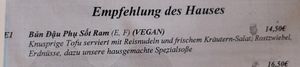 Menu: Recommendation at Tradition aus Vietnam in Aachen
