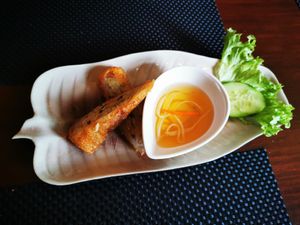 Spring rolls (vegan) at Tradition aus Vietnam in Aachen