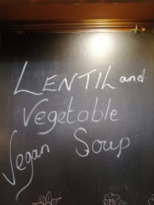 Special board at The Commercial Inn in Inverkeithing