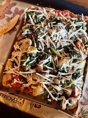 Backerei krumel: vegan pizza  at Efteling in Kaatsheuvel