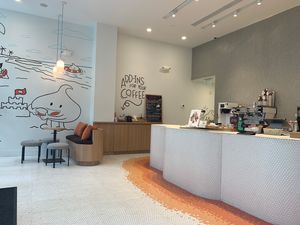 Vegan bakery in Midtown. Small variety of hot sandwiches/burgers with coffee and cakes.  at The Chocolate Chip Bakery in Miami