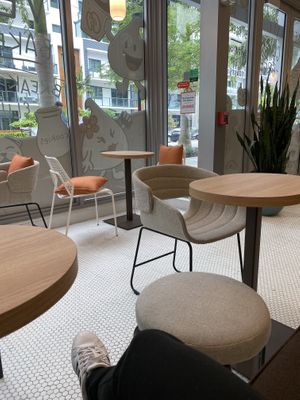 Super cute place to get work done at The Chocolate Chip Bakery in Miami