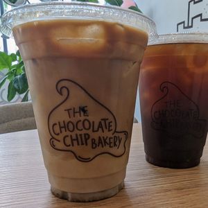 Macadamia milk latte at The Chocolate Chip Bakery in Miami