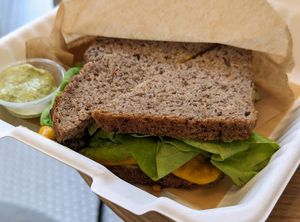 Spicy Carnitas sandwich at The Chocolate Chip Bakery in Miami