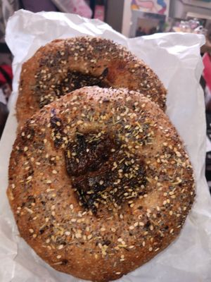 Onion bagels  at Motzi Bread in Baltimore