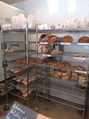 I went to the shop today,  more choices than at the farmer's market, the owner told me if there is something I especially what I can order it online and pick it up   at Motzi Bread in Baltimore