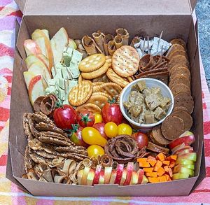 charcuterie board for our picnic at Stern Grove at Hannah's Kitchen in San Francisco
