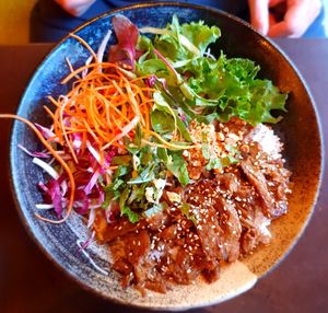 red curry with saitan at Bodhicitta Vegan Bowl in Berlin
