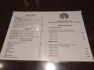 Menu Part 1 at Bodhicitta Vegan Bowl in Berlin