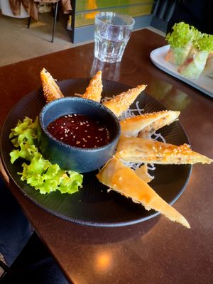 Super tasty spring rolls at Bodhicitta Vegan Bowl in Berlin