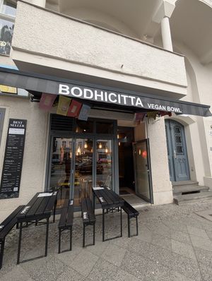 Entrance at Bodhicitta Vegan Bowl in Berlin