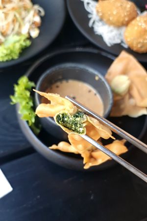 Wantan - inside at Bodhicitta Vegan Bowl in Berlin