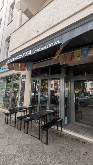 Entrance at Bodhicitta Vegan Bowl in Berlin