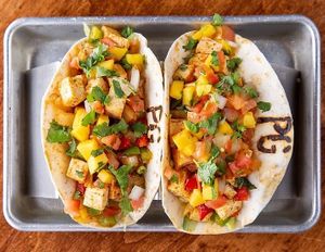 Grilled or Blackened Tofu Tacos at Pouring Glory in Fort Worth