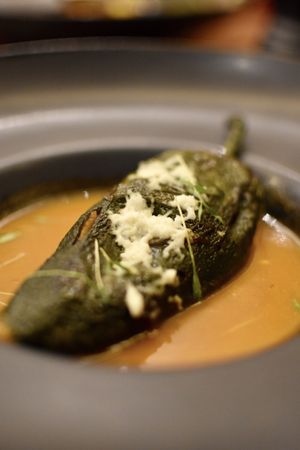 Chile relleno at The House of AïA in Playa Del Carmen