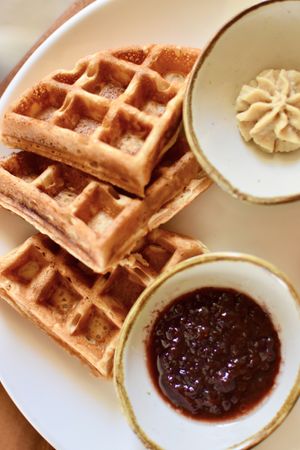 Waffles at The House of AïA in Playa Del Carmen