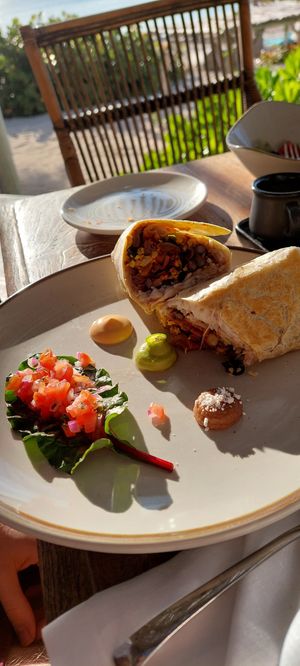 Breakfast at Su Casa - Breakfast Burrito at The House of AïA in Playa Del Carmen