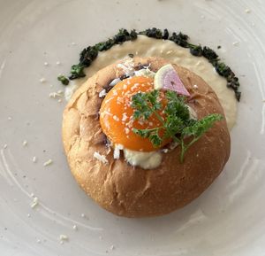 Vegan yolk!  at The House of AïA in Playa Del Carmen