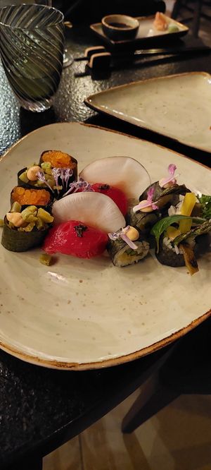 Plantbased nigiri and maki at UME in Playa Del Carmen