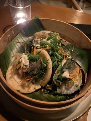 Vegan Bao, including charcoal activated one!🥹  at UME in Playa Del Carmen