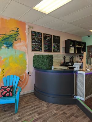 Counter at Wonderland Milkshake and Smoothie Bar in Bridgewater