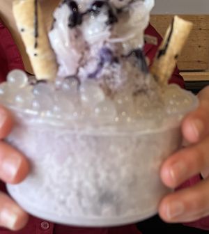 Blueberry boba dessertt  at PhoLicious in Bloomingdale