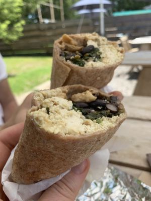 Breakfast burritos at Baba's Outpost in Kerhonkson