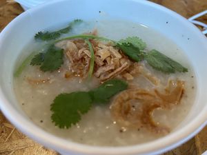 Congee at Rooster and The Pig in Palm Springs