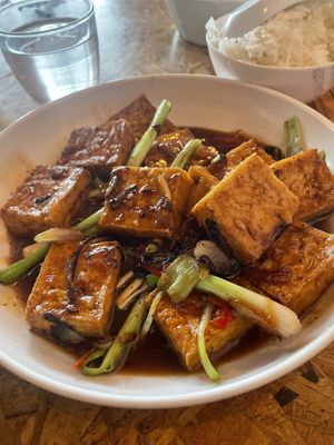 Tofu dish   at Rooster and The Pig in Palm Springs