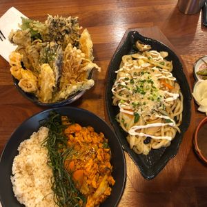 Rice bowls and noodle dish at Pool - 풀 in Jeonju