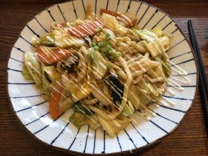 Fried udon noodle at Pool - 풀 in Jeonju