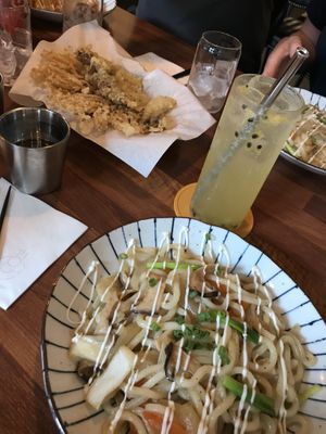 Udon noodles and tempura   at Pool - 풀 in Jeonju