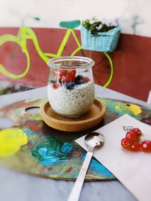 Vegetarian chia pudding at Art Food Corner in Funchal