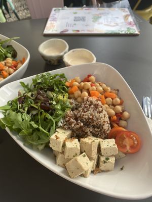 Vegan Quinoa Bowl with Peanut Dressing   at Art Food Corner in Funchal