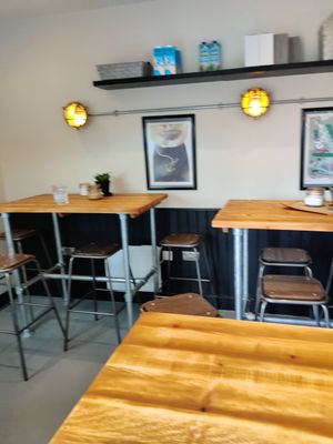 Seating area at The Beet Box in Newquay