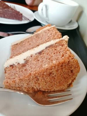Hefty slice of Biscoff cake at Jenno's Coffee House in Blaby