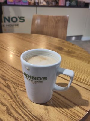 Latte at Jenno's Coffee House in Blaby