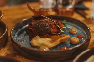 Vegan Black Pudding Slices at The Gallery in Ipswich