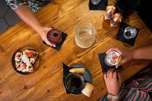 Food and drink, all 100% vegan. at The Gallery in Ipswich