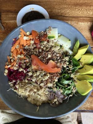 small salad + quinoa/avocado  at Yay Sustainable Restaurant Lodge in Magdalena