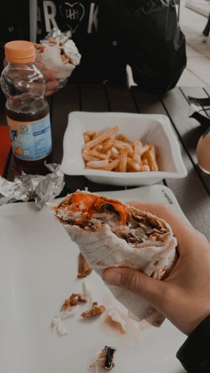 Veganes Dönerfleisch im Yufka   at Aladin's in Ulm