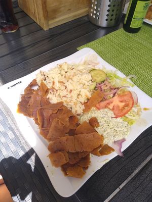 Veganer Döner Teller at Aladin's in Ulm