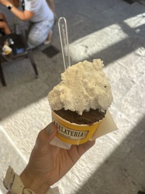 Vegan coconut and dark chocolate flavor   at Gelato al Naturale in San Marino City