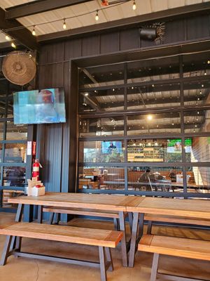 Patio at Bear King Brewing Company in Marble Falls